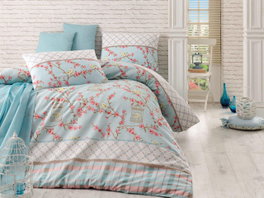 L'essentiel linge de maison Birdcage - Turquesa y Crema